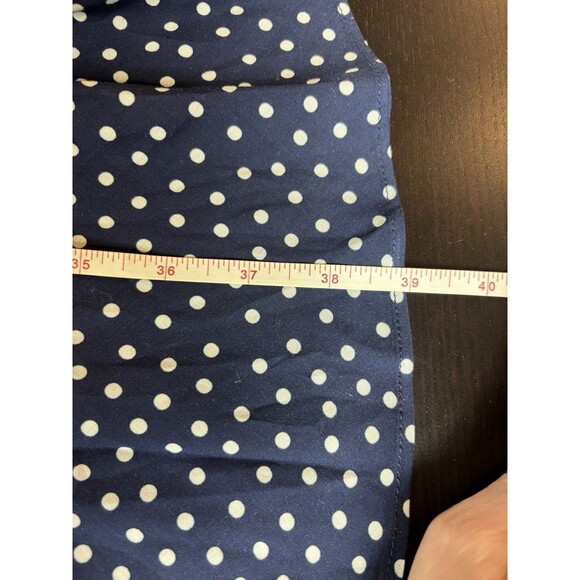 Rixo Maxi Florida Dress Bohemia Dots Navy Blue White Polka Dots 14 Short Sleeve - Picture 8 of 11